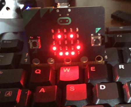 Smiley face displayed on Micro:bit