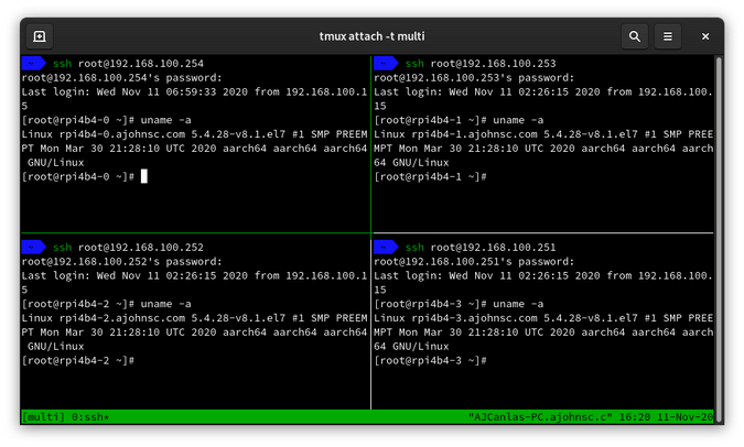 SSH console in CentOS 7 AArch64