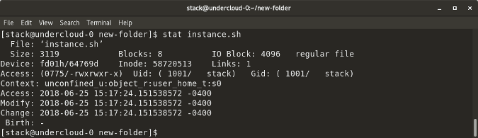 stat command