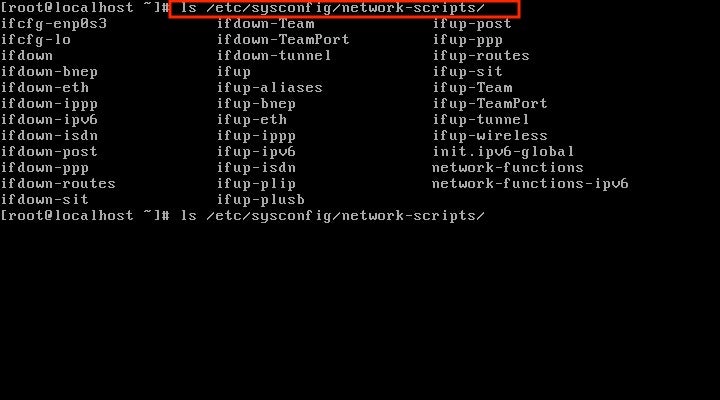Checking the connection information stored in the network-scripts directory