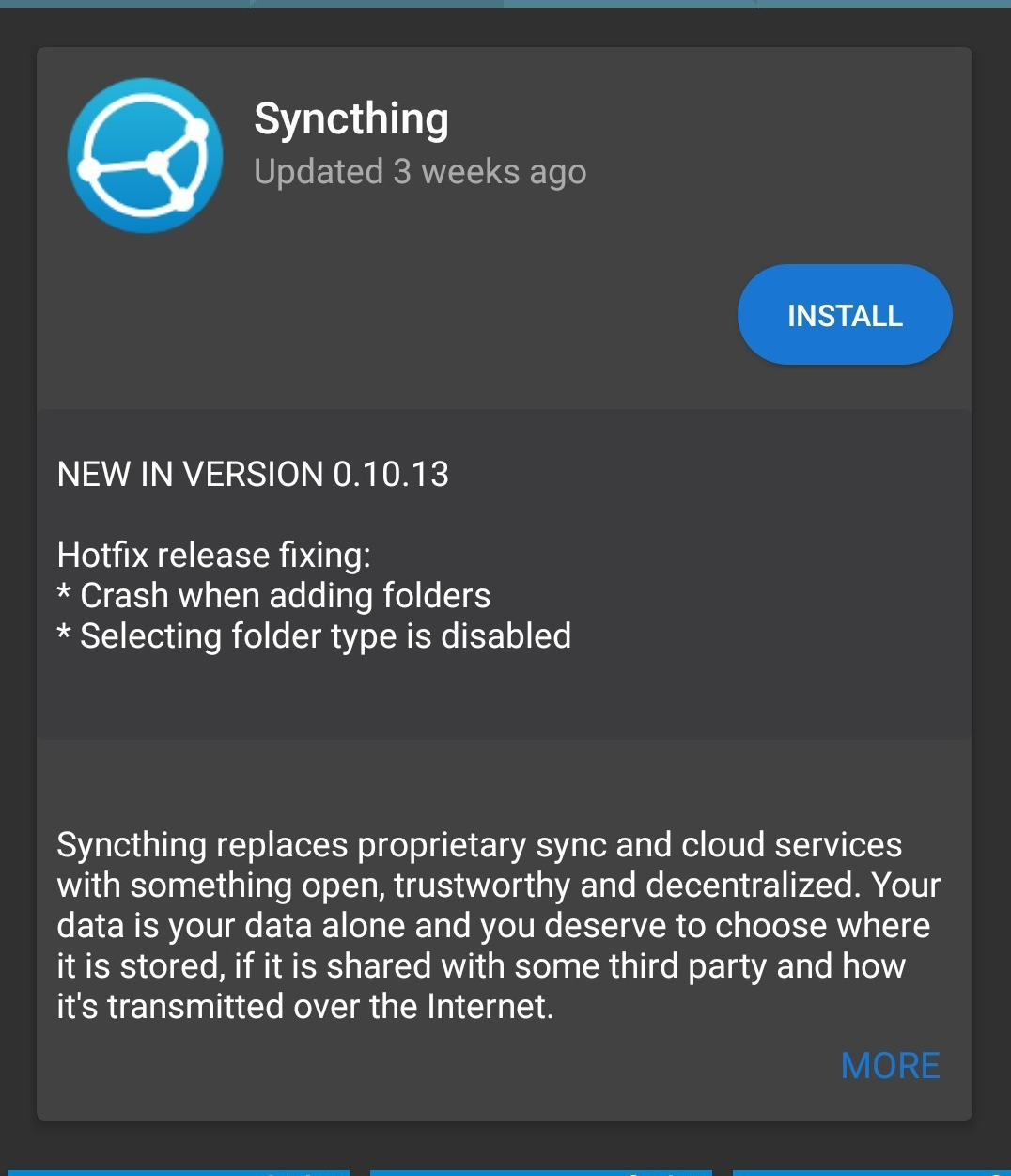 Syncthing for F-Droid