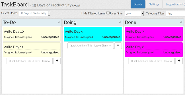 outlook kanban taskboard