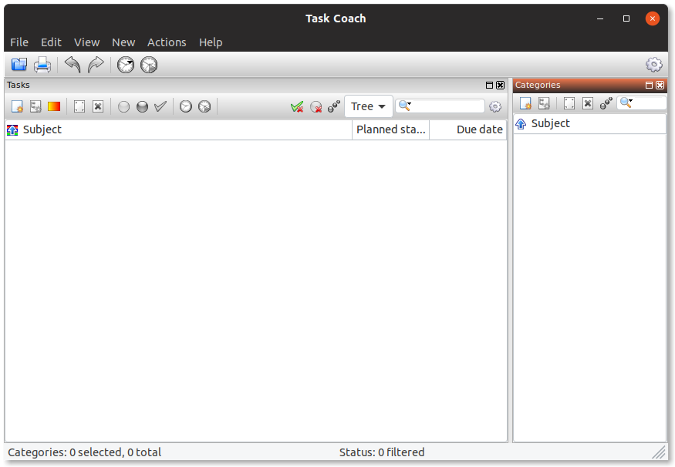 Task Coach interface