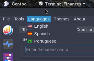 Terminal Finances Languages