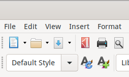 Libre Office toolbar