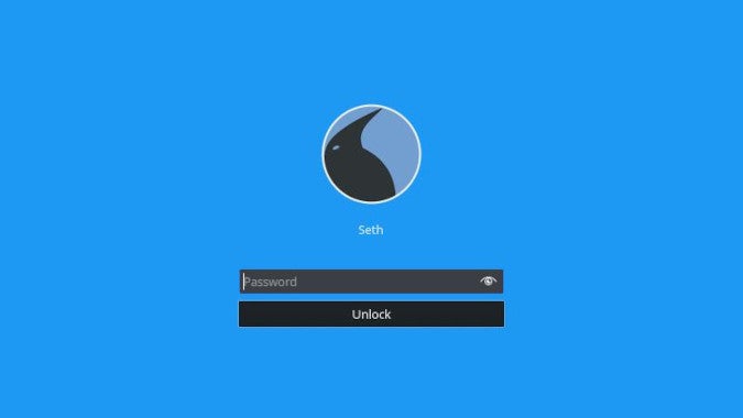 Linux login screen