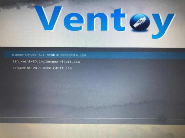 Linux distros in Ventoy