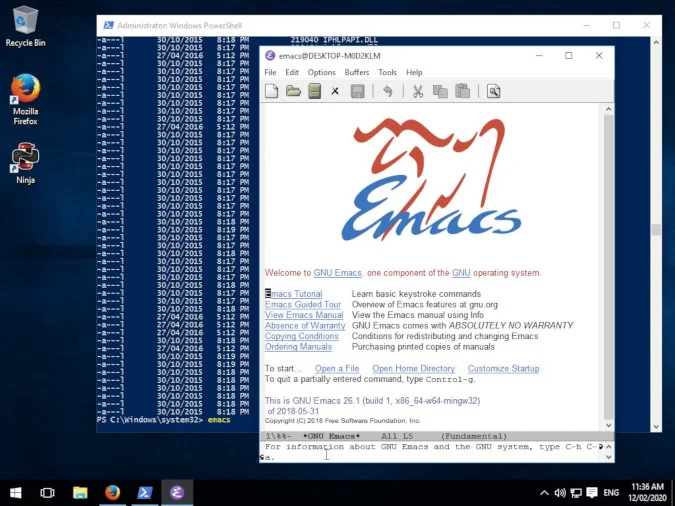 native emacs editor for windows