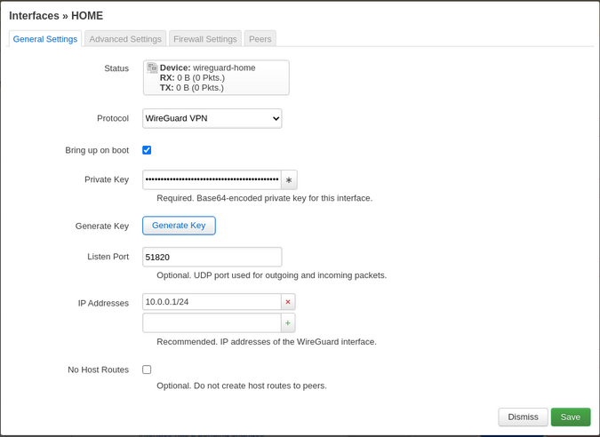 Creating Wireguard interface