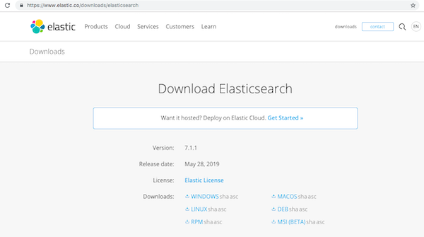 pip install elasticsearch specific version