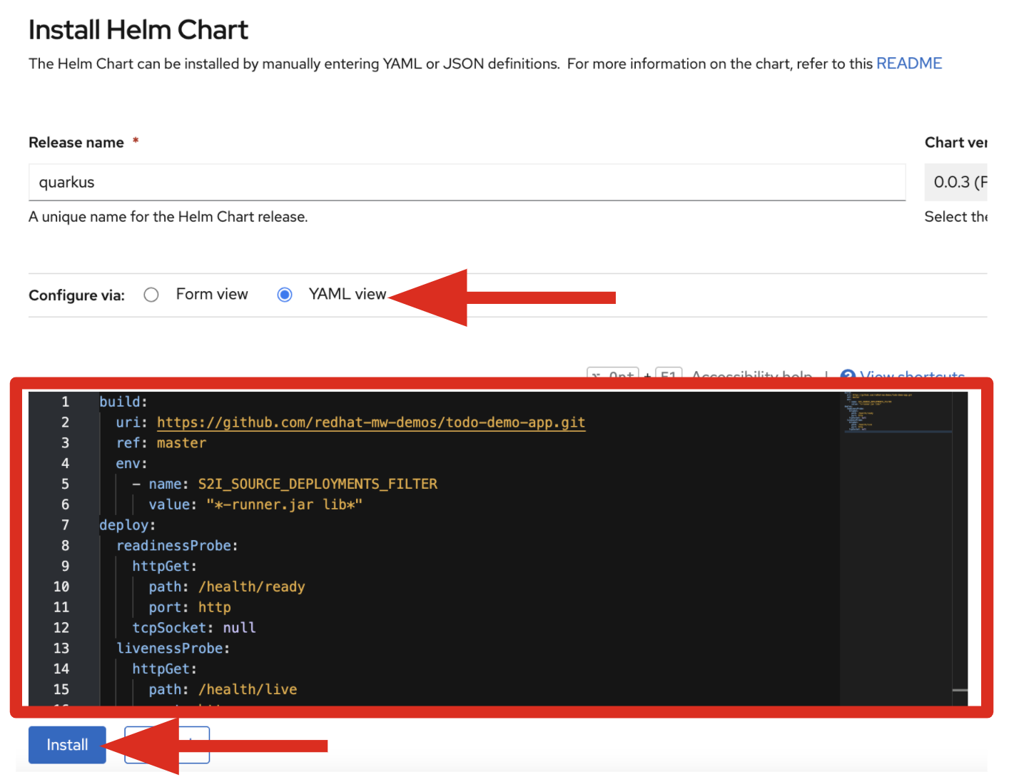 YAML editor