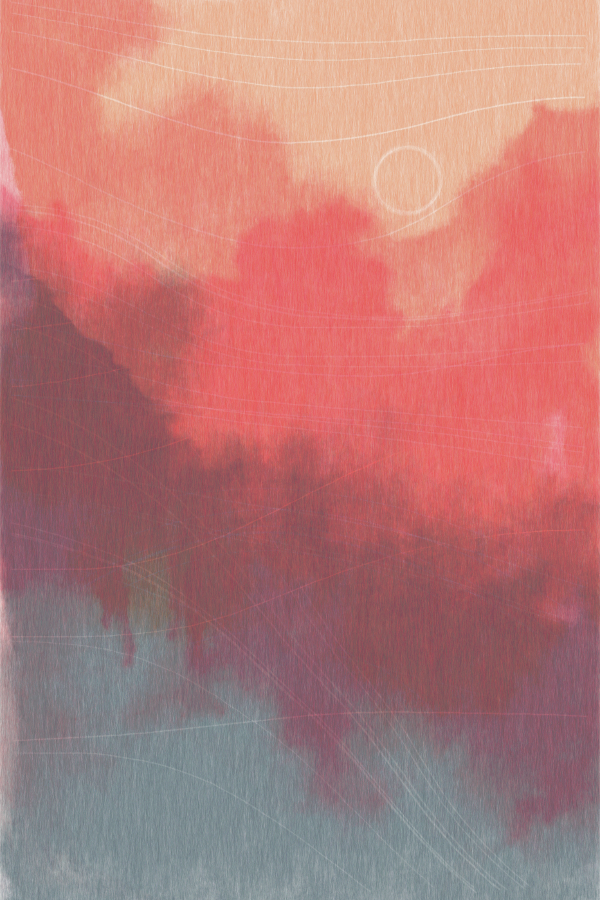 Example of watercolor effect using generative art