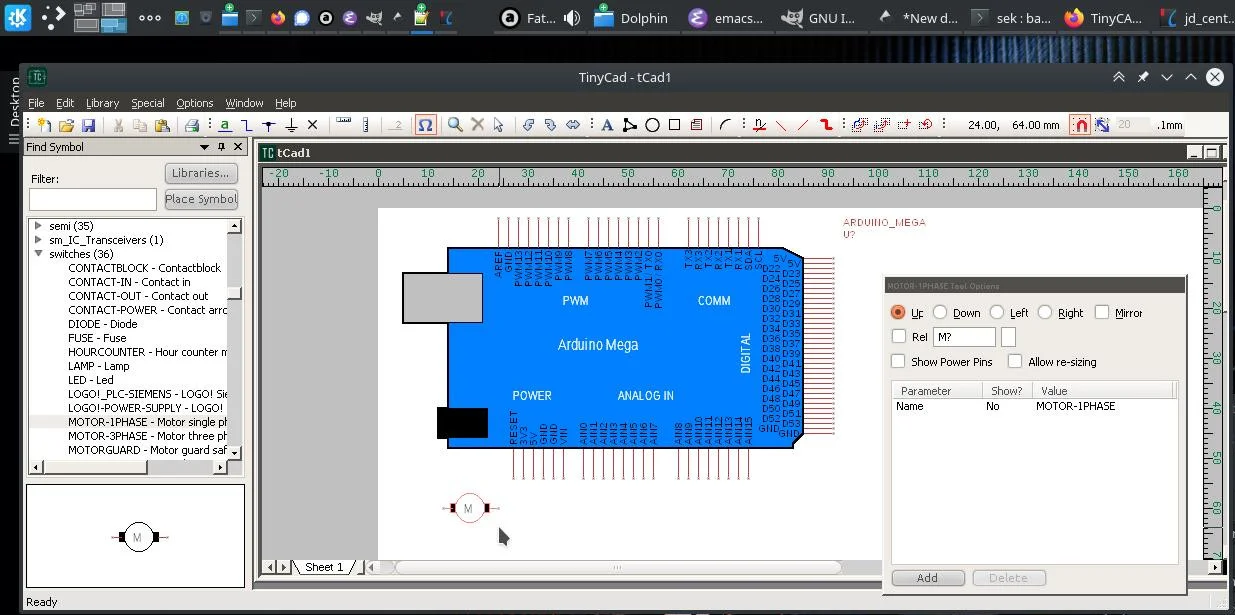 TinyCAD running with WINE